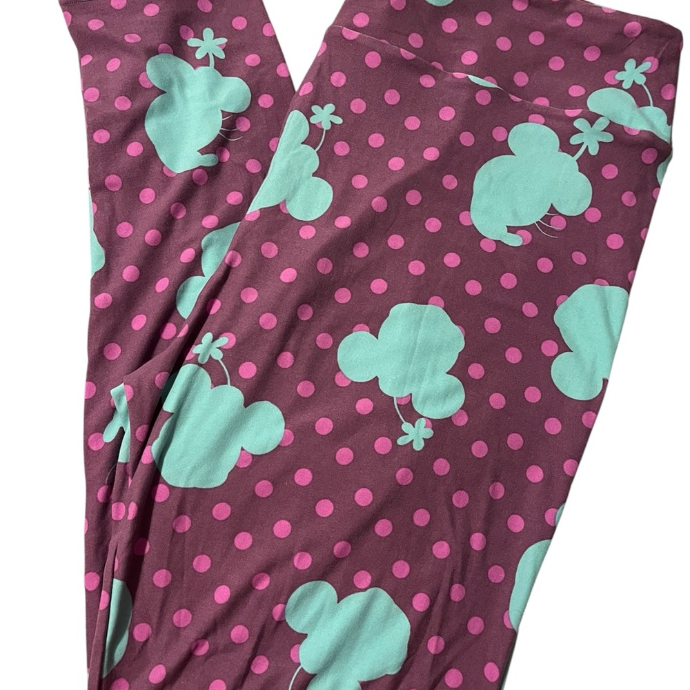 LuLaRoe Women's Leggings with Pink and Mint Patterns